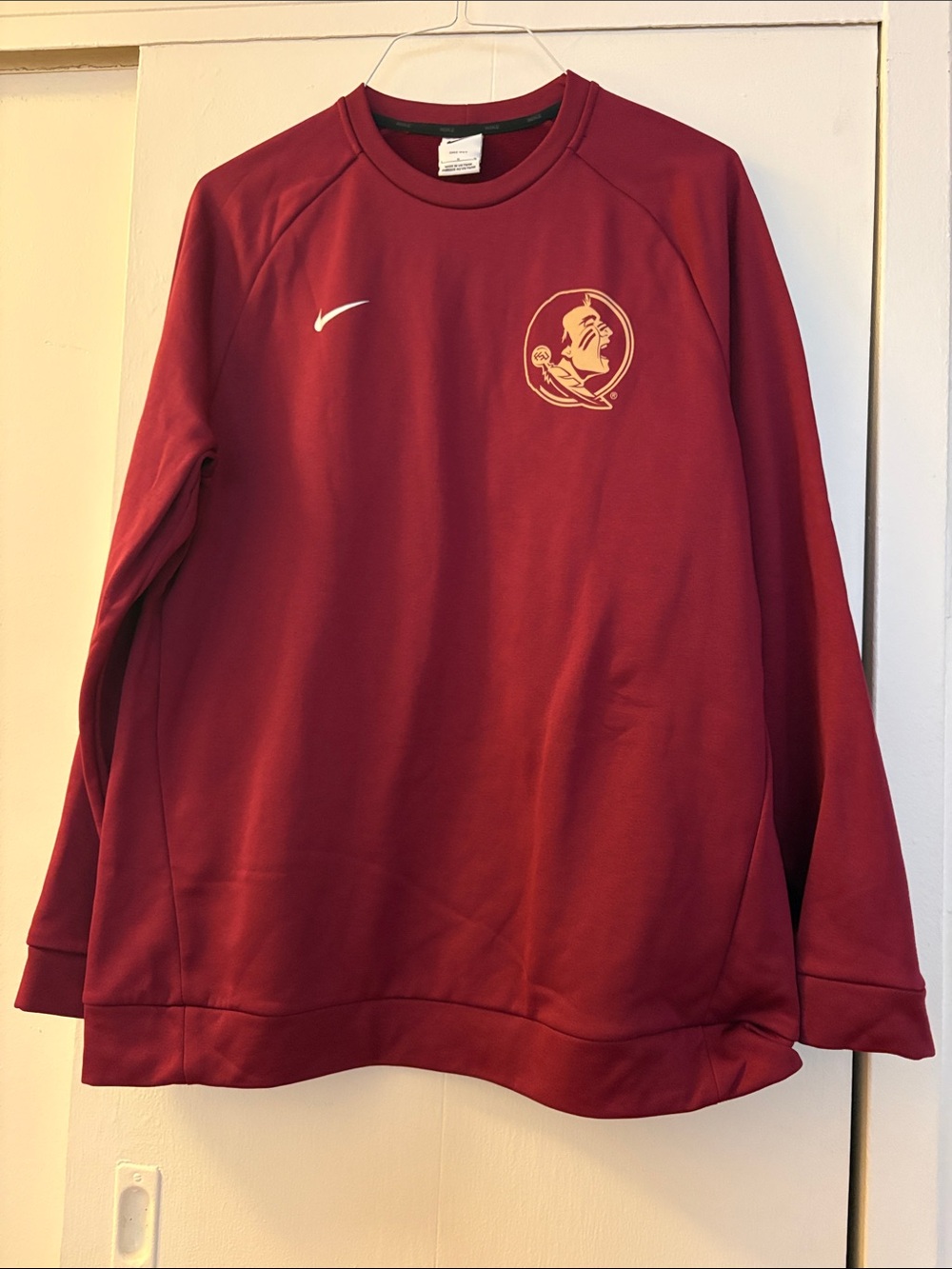 Nike Men’s Cardinal Crewneck Sweatshirt with Team Emblem